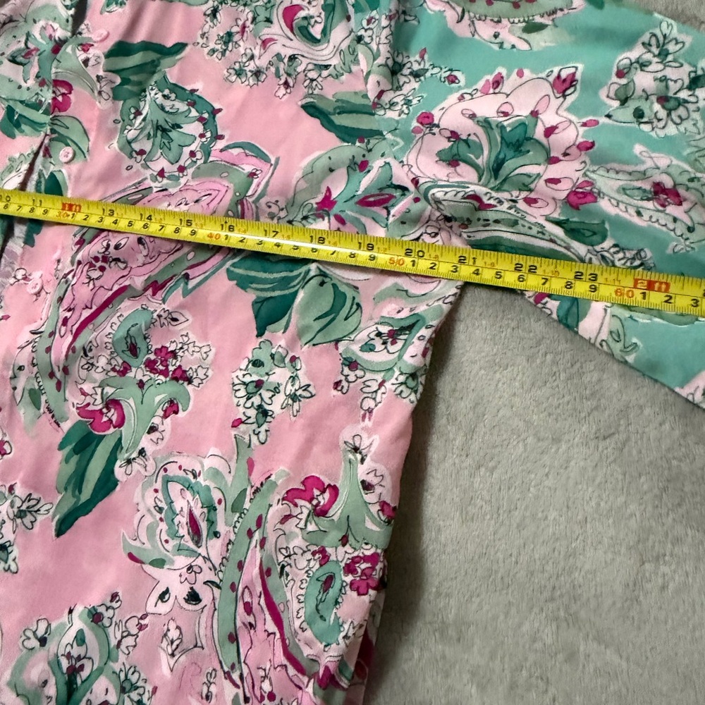 Carmen Marc Valvo Pink and Blue Floral Swim Coverup new - Picture 12 of 12